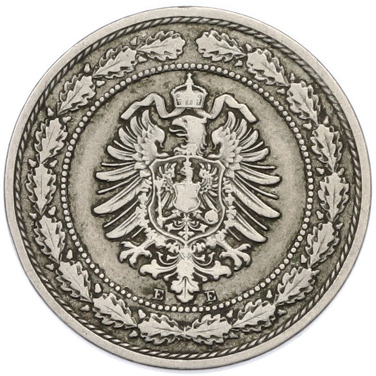 20 пфеннигов 1887 года E Германия — Фото №2