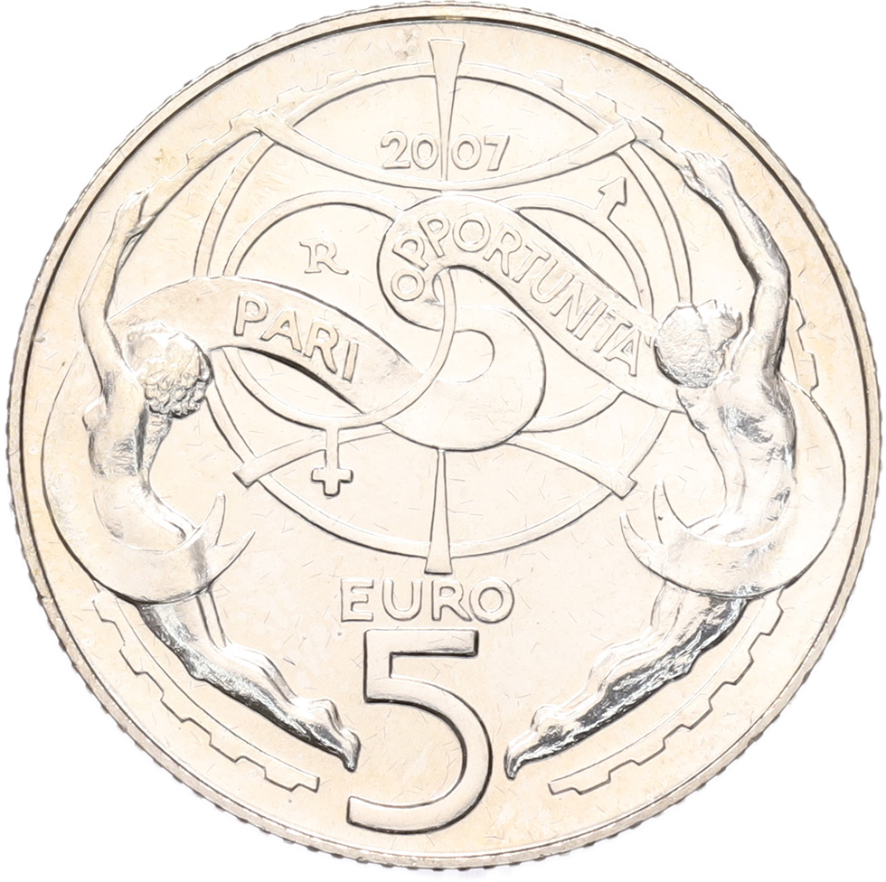 5 евро 2007 года Сан-Марино «Равные возможности» — Фото №1
