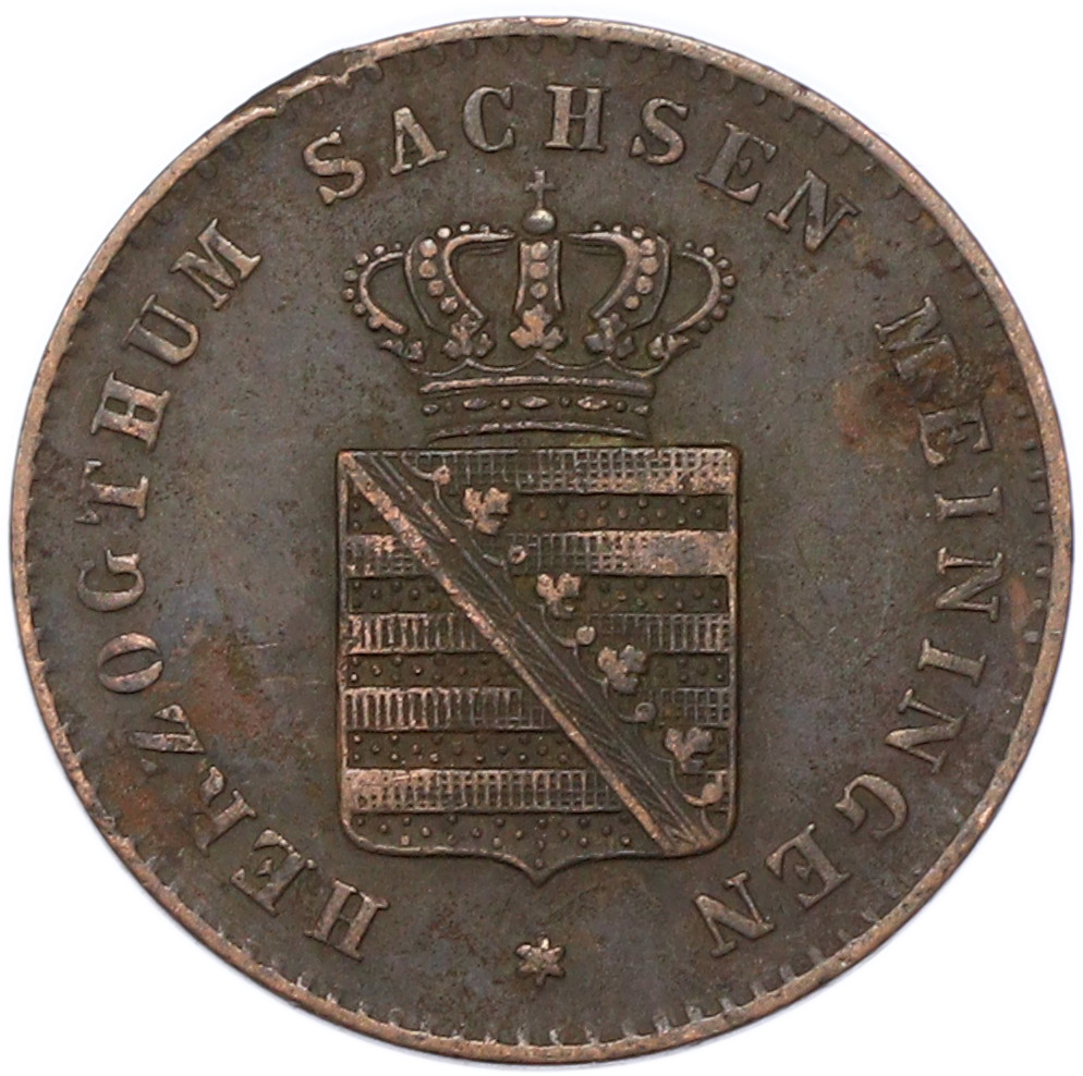 2 пфеннига 1868 года Саксен-Мейнинген — Фото №2