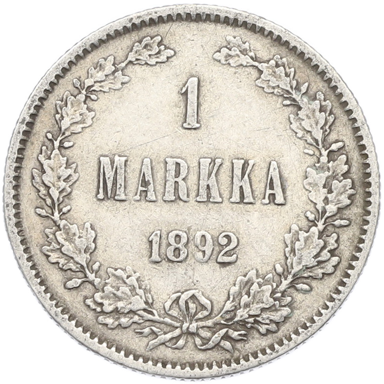 1 марка 1892 года Русская Финляндия — Фото №1