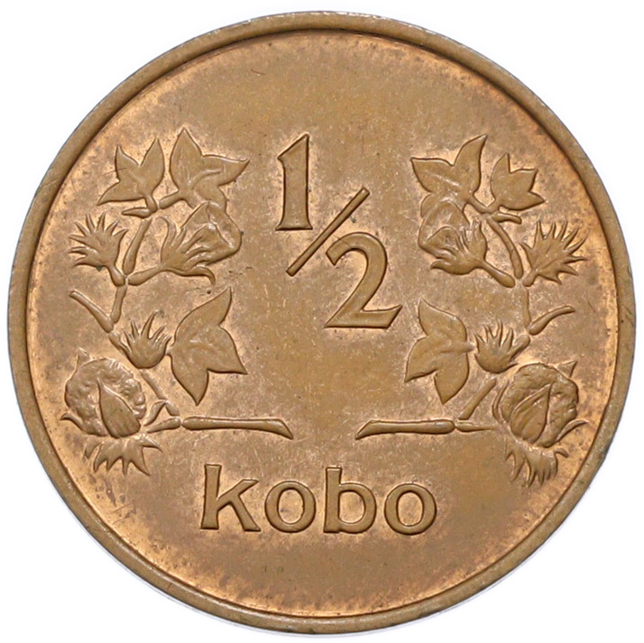 1/2 кобо 1973 года Нигерия — Фото №1