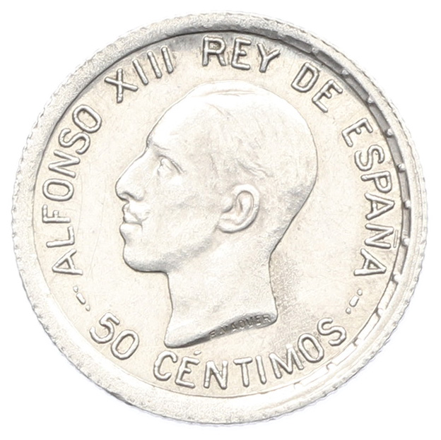 50 сентимо 1926 года Испания — Фото №1