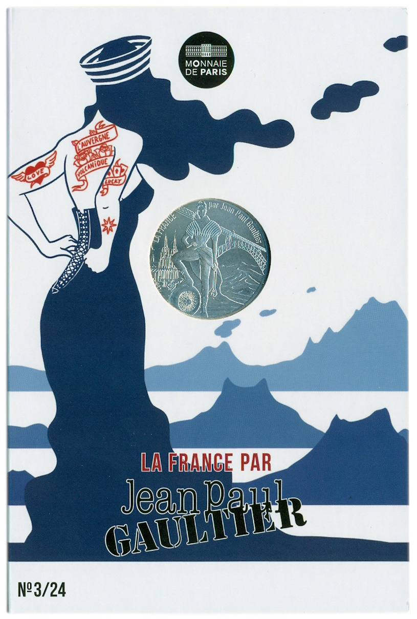 10 евро 2017 года Франция «Франция Жана-Поля Готье — Овернь» — Фото №3