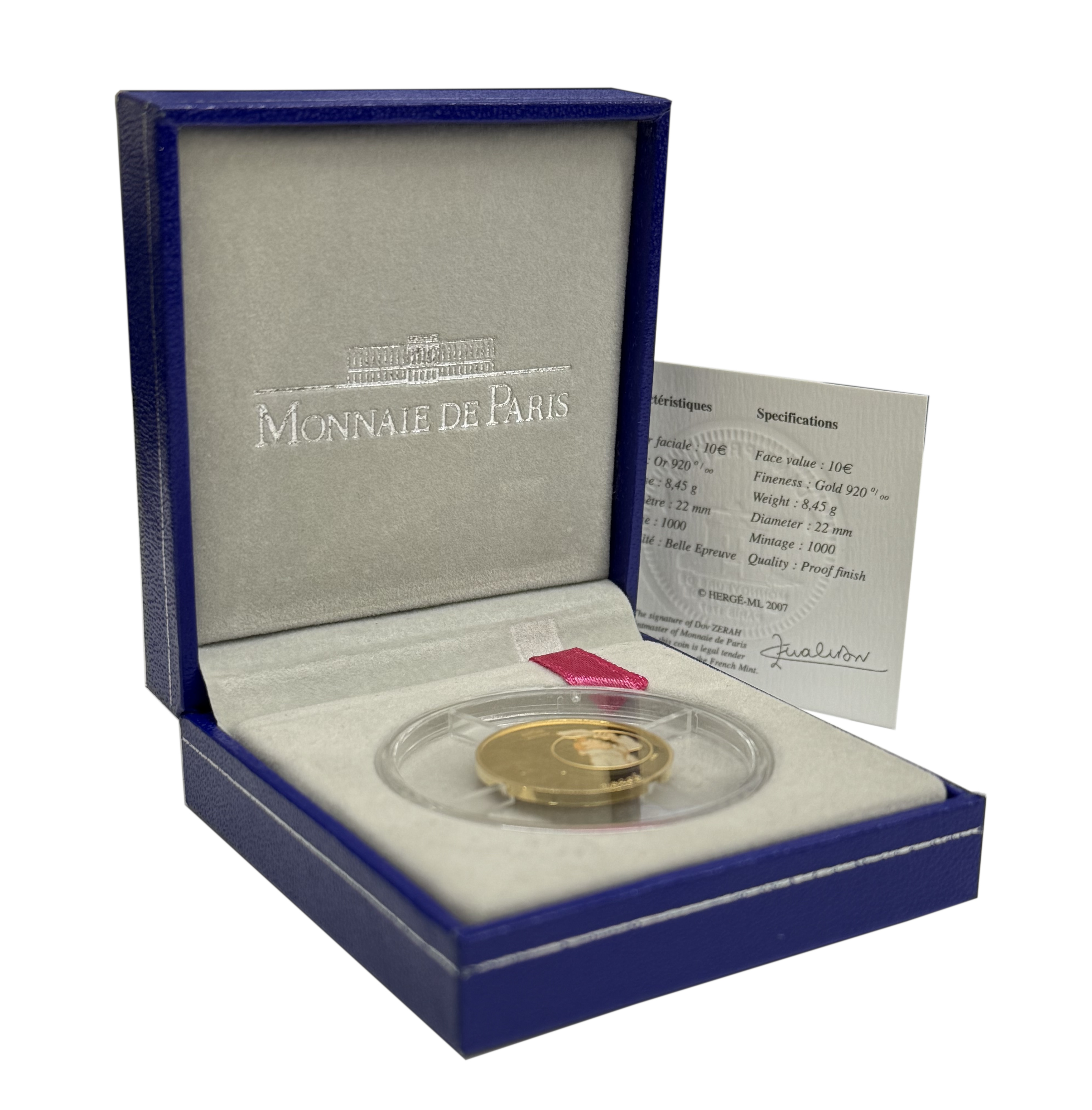 10 евро 2007 года Франция «100 лет со дня рождения Жоржа Реми — Тинтин» — Фото №3