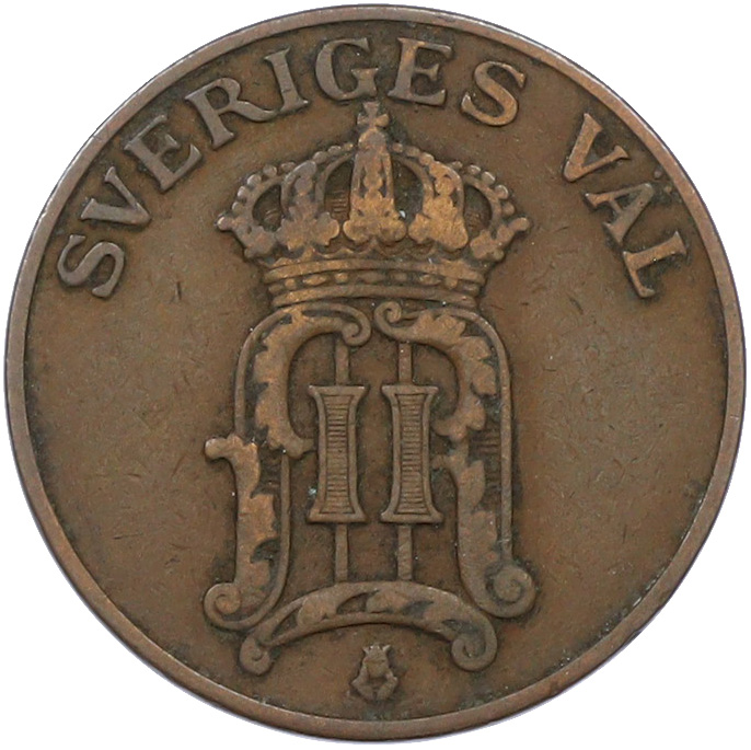 2 эре 1907 года Швеция — Фото №2