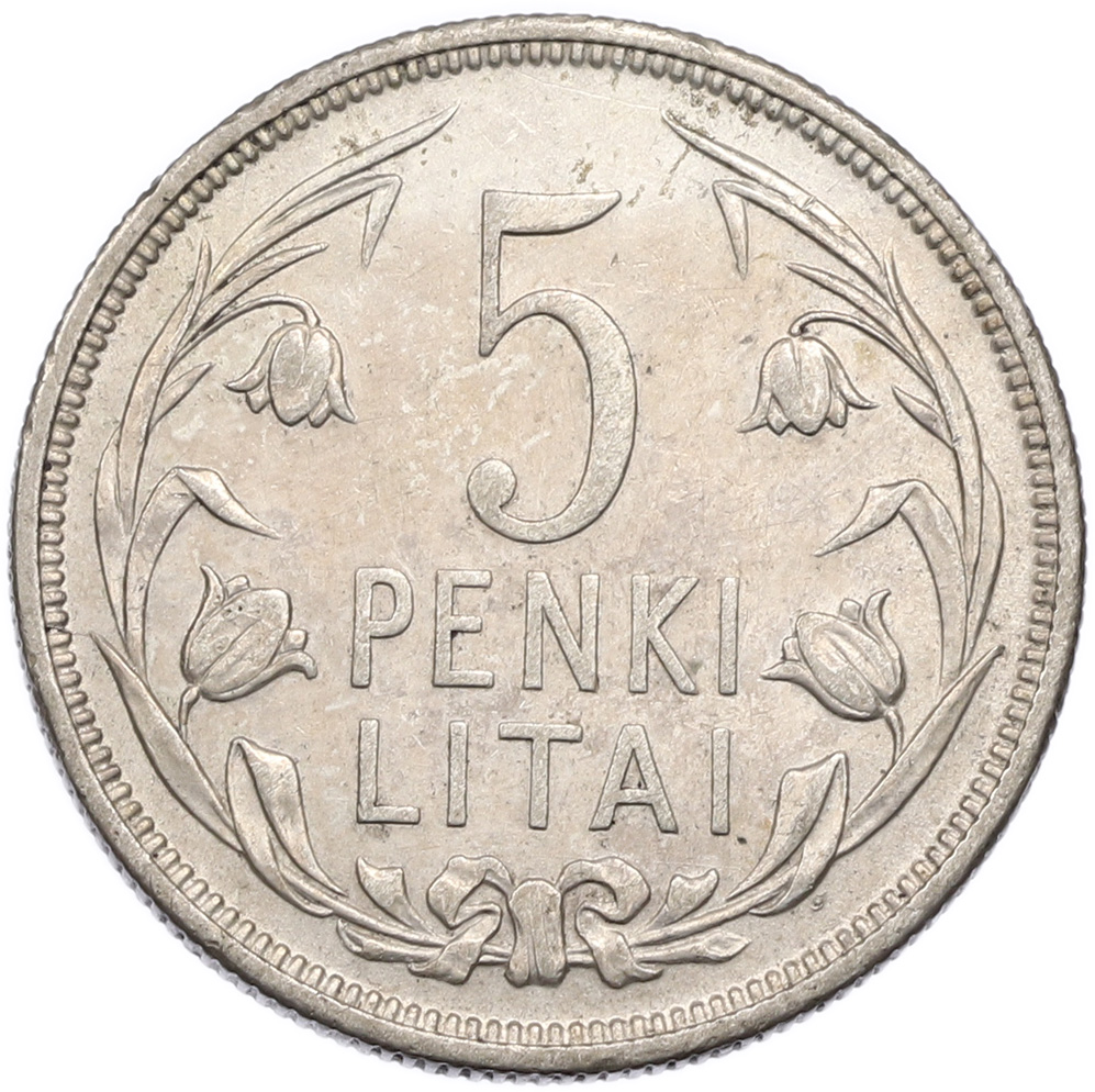 5 лит 1925 года Литва — Фото №1