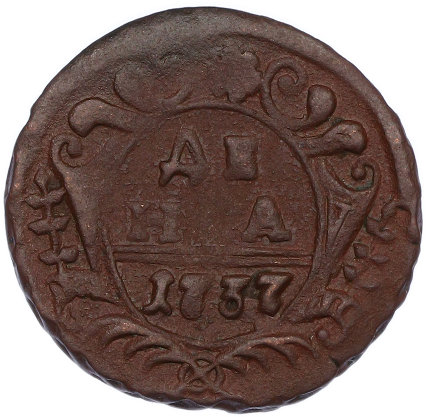 Денга 1737 года Российская Империя (Анна Иоанновна) — Фото №1