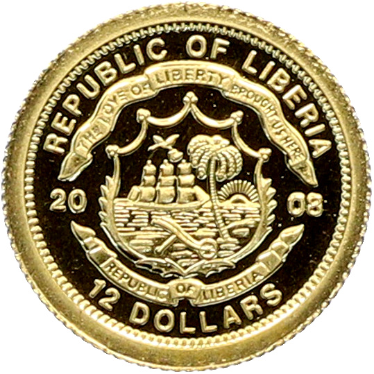 12 долларов 2008 года Либерия «Страны Европы — Украина» — Фото №2