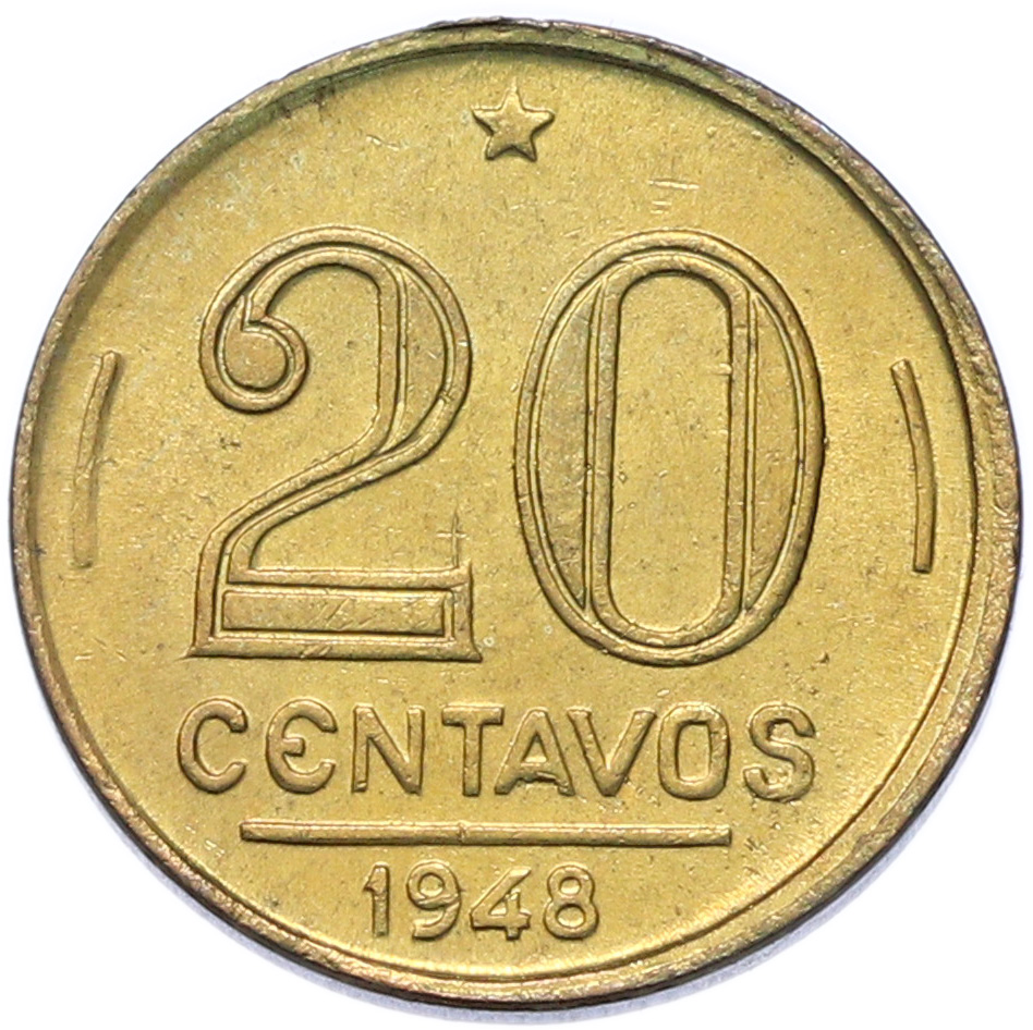 20 сентаво 1948 года Бразилия — Фото №1