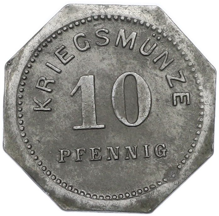 10 пфеннигов 1917 года Германия — город Бенсхайм (Нотгельд) — Фото №2