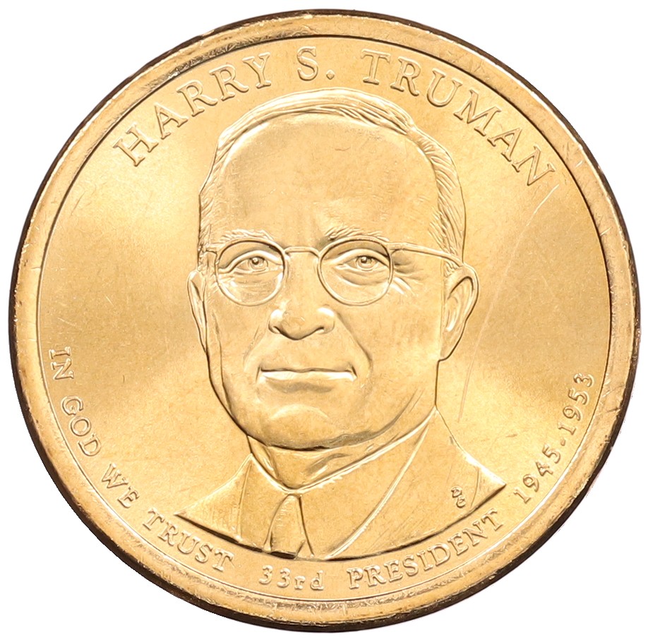 1 доллар 2015 года (P) США «33-й президент США Гарри Трумен» — Фото №1