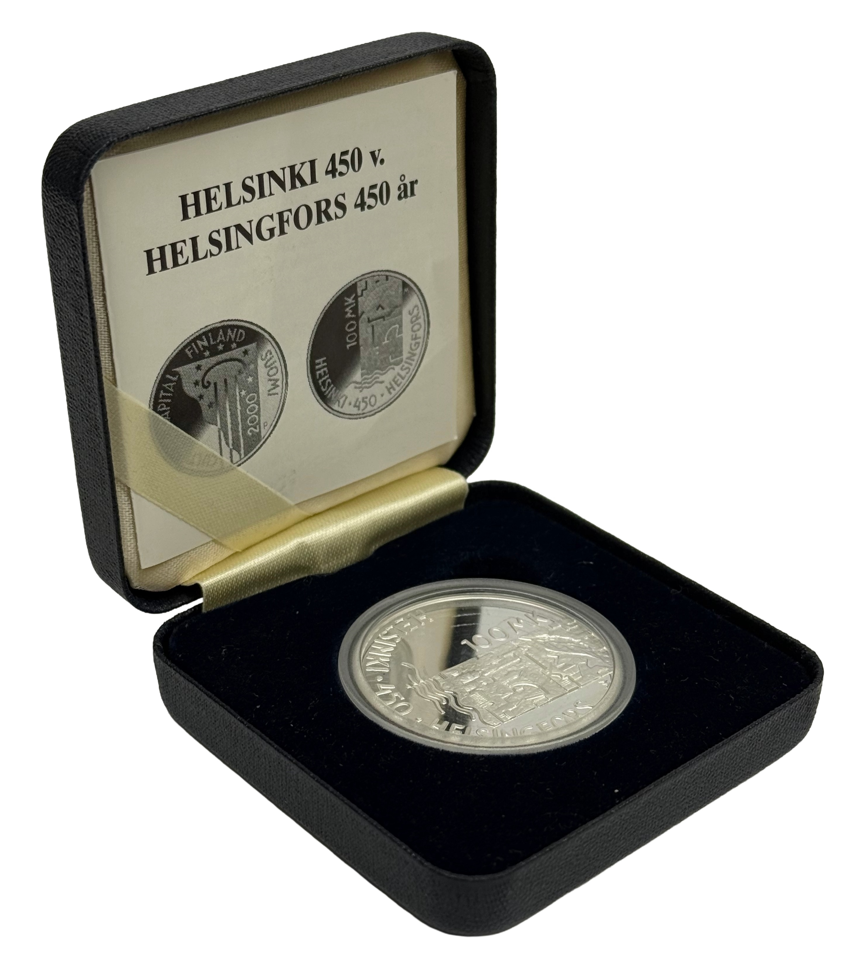 100 марок 2000 года Финляндия «450 лет Хельсинки» — Фото №3