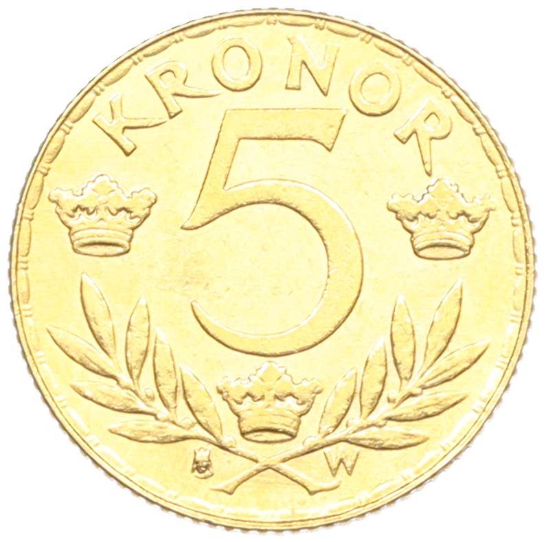 5 крон 1920 года Швеция — Фото №2