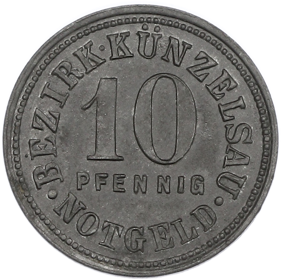 10 пфеннигов 1917 года Германия — район Кюнцельзау (Нотгельд) — Фото №2