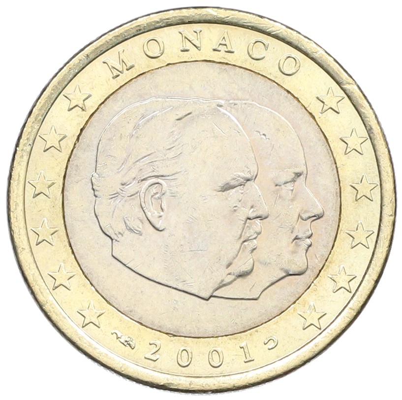 1 евро 2001 года Монако — Фото №1