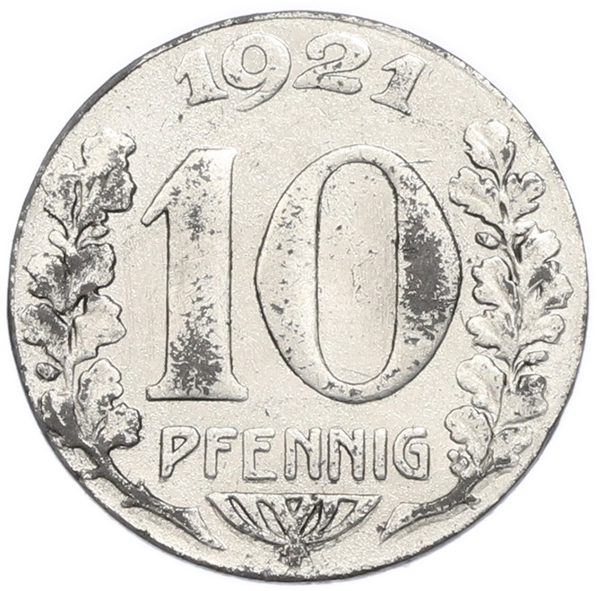 10 пфеннигов 1921 года Германия — город Тале-ам-Гарц (Нотгельд) — Фото №2