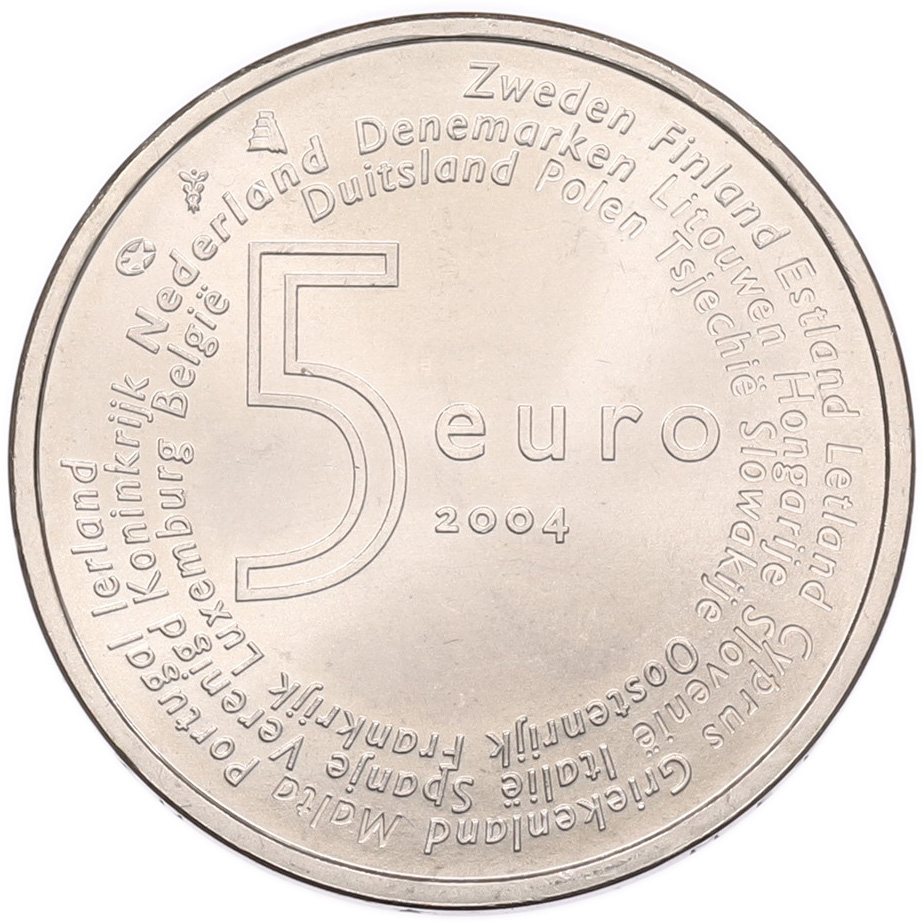 5 евро 2004 года Нидерланды «Члены Евросоюза» — Фото №1