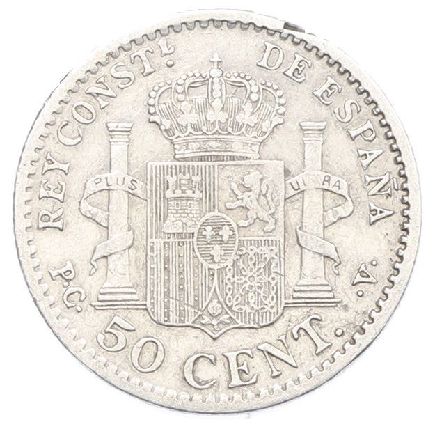50 сентимо 1904 (10) года Испания — Фото №2