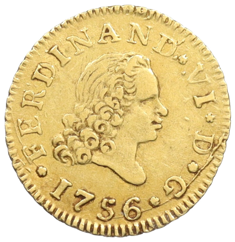 1/2 эскудо 1756 года Испания — Фото №1
