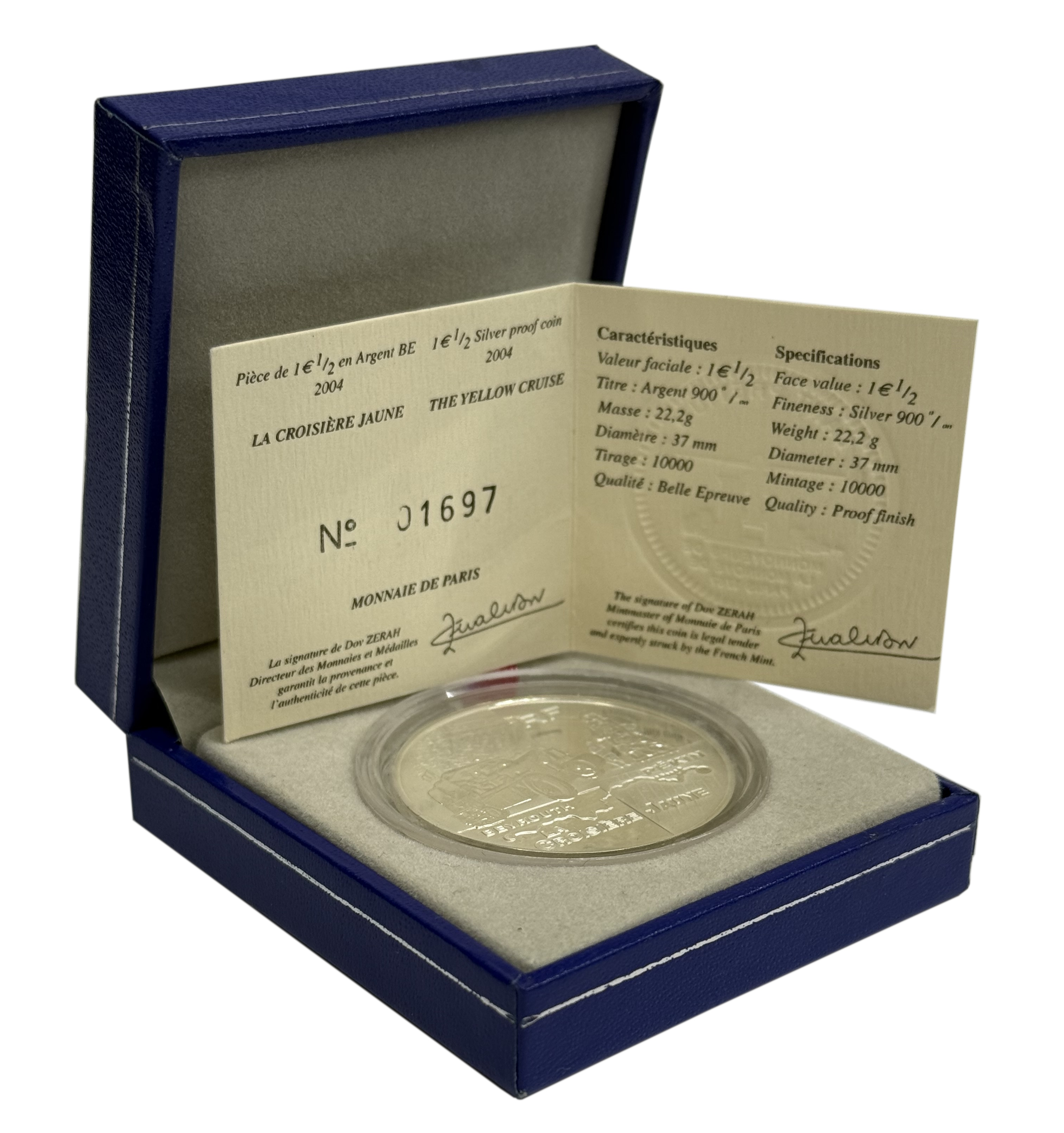 1 1/2 евро 2004 года Франция «Путешествие вокруг мира — Бейрут-Пекин» — Фото №3