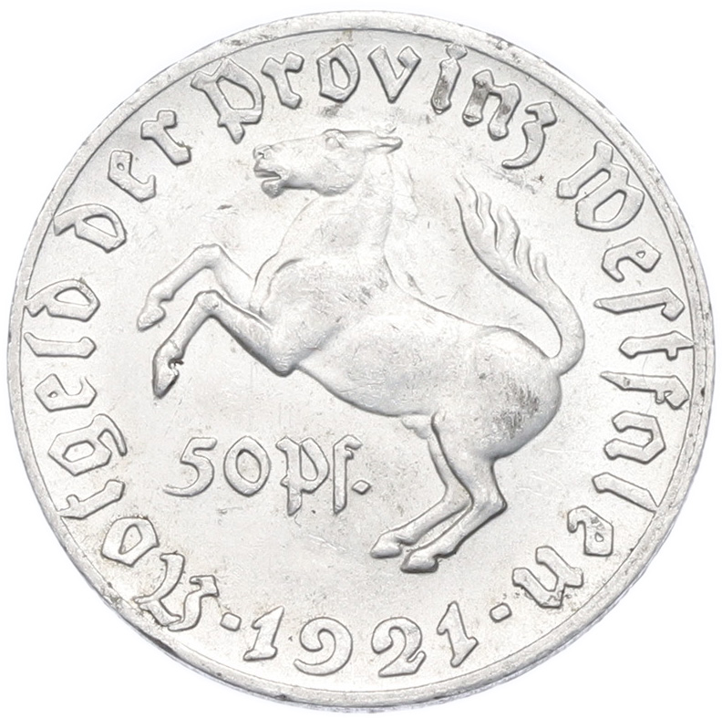 50 пфеннигов 1921 года Германия — Вестфалия (Нотгельд) — Фото №1