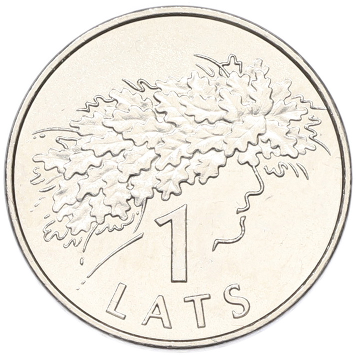 1 лат 2006 года Латвия «Дубовый венок» — Фото №1