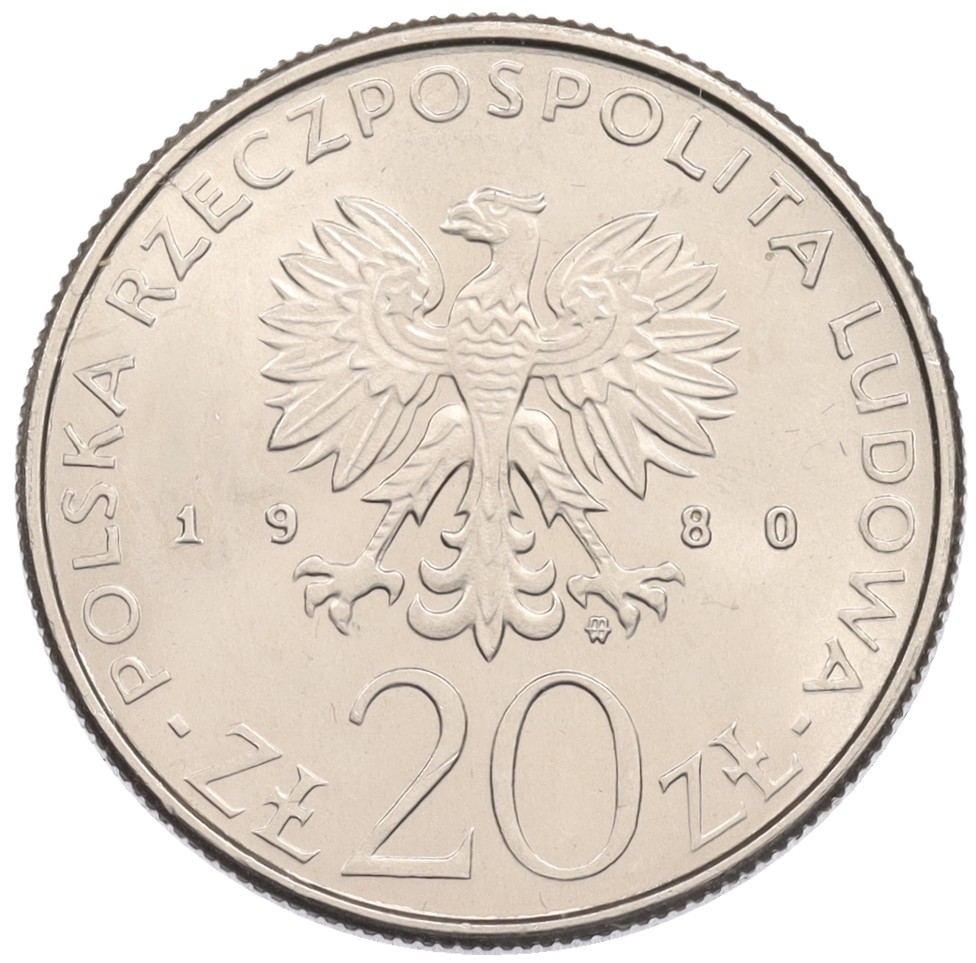 20 злотых 1980 года Польша «50 лет фрегату Дар Поморья» — Фото №2