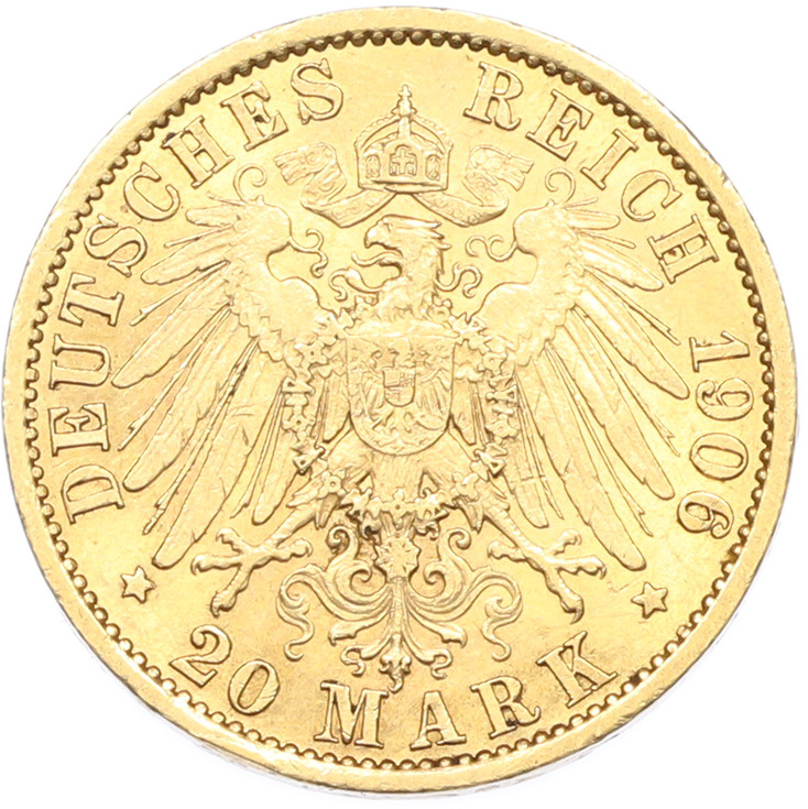 20 марок 1906 года A Германия (Пруссия) — Фото №2