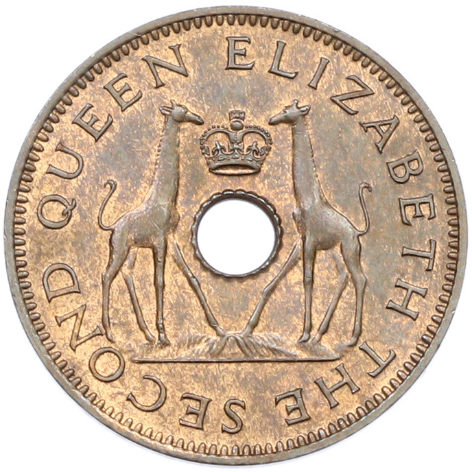 1/2 пенни 1958 года Родезия и Ньясаленд — Фото №2