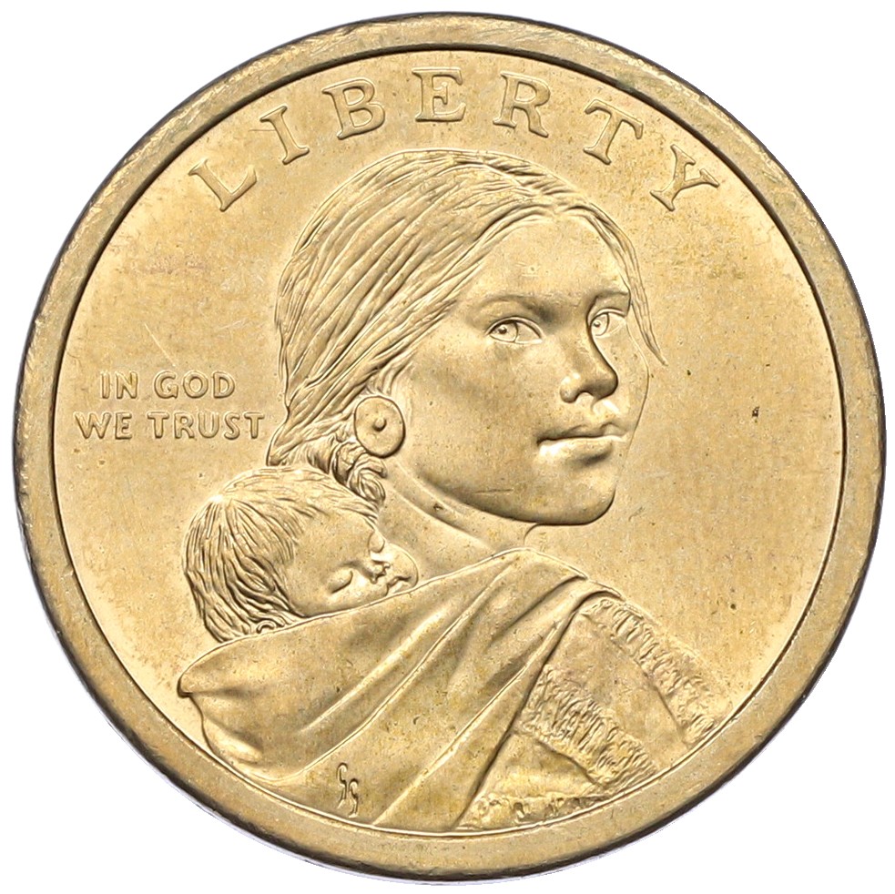 1 доллар 2010 года (Р) США «Коренные американцы (Сакагавея) — Великий закон о мире (Стрелы)» — Фото №2