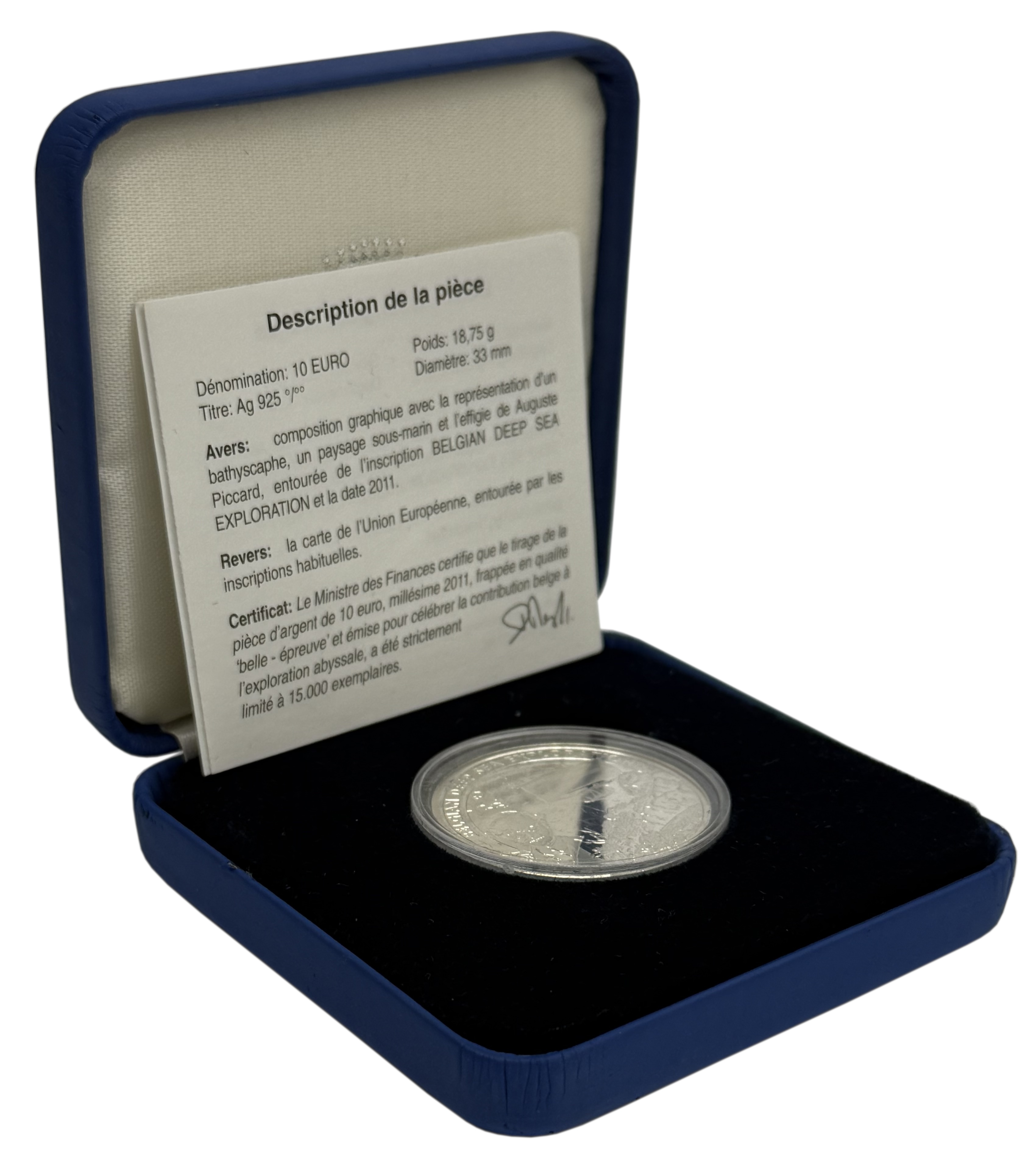 10 евро 2011 года Бельгия «Глубоководные исследования» — Фото №3