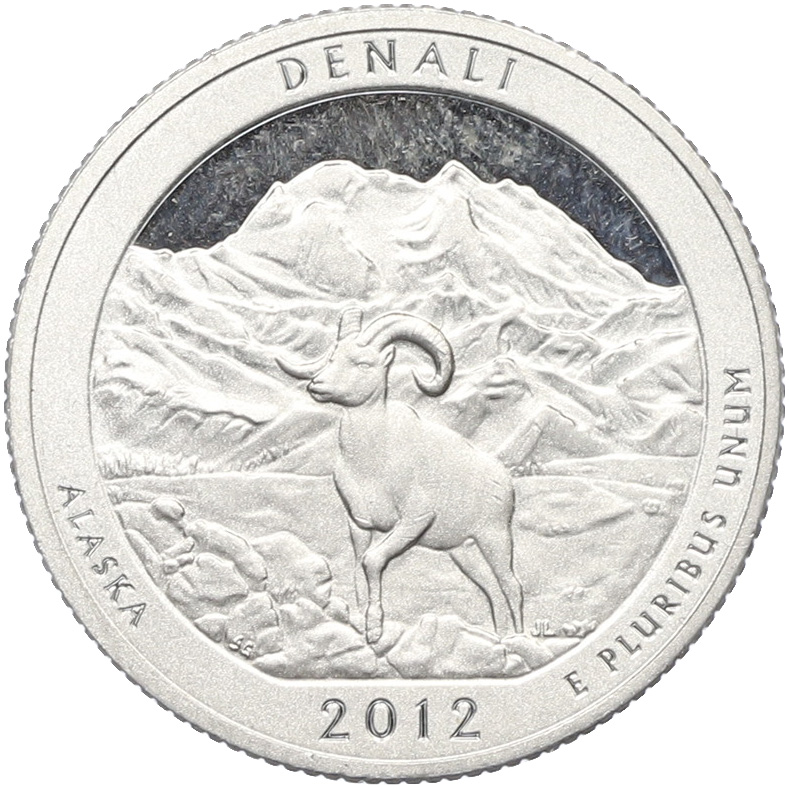1/4 доллара (25 центов) 2012 года S США «Национальные парки — №15 Национальный парк Денали» — Фото №1