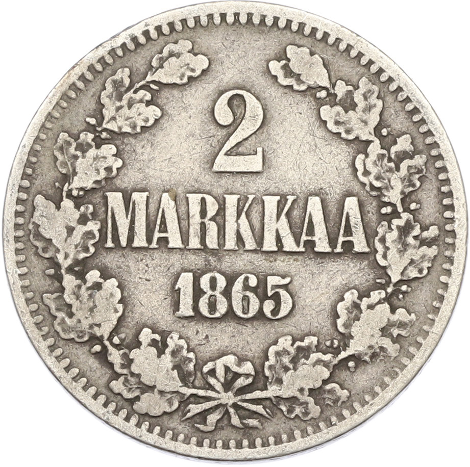 2 марки 1865 года Русская Финляндия — Фото №1