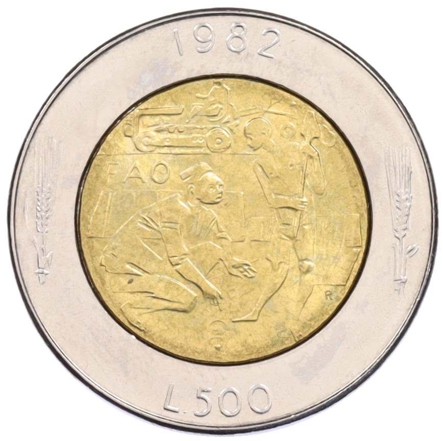 500 лир 1982 года Сан-Марино «Социальные достижения» — Фото №1