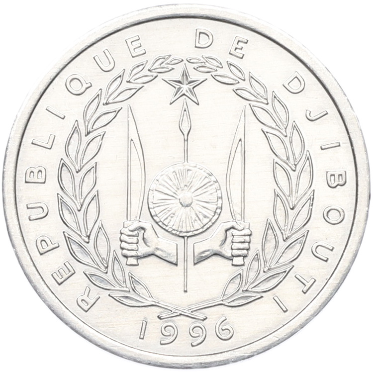 1 франк 1996 года Джибути — Фото №2