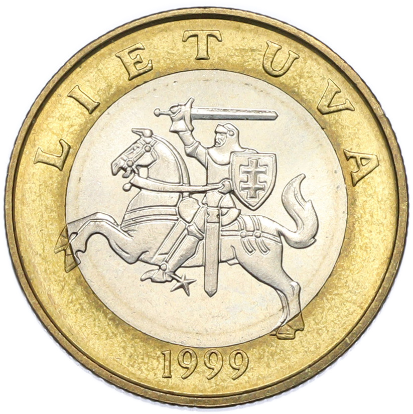 2 лита 1999 года Литва — Фото №1