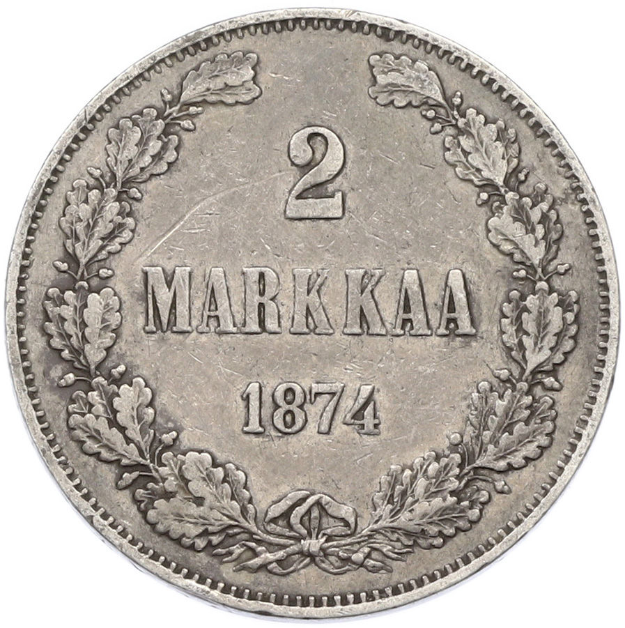 2 марки 1874 года Русская Финляндия — Фото №1