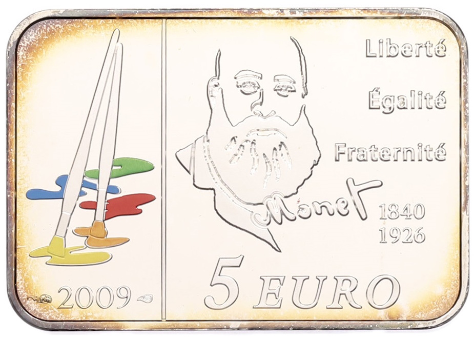 5 евро 2009 года Франция «Художники — Клод Моне» — Фото №1