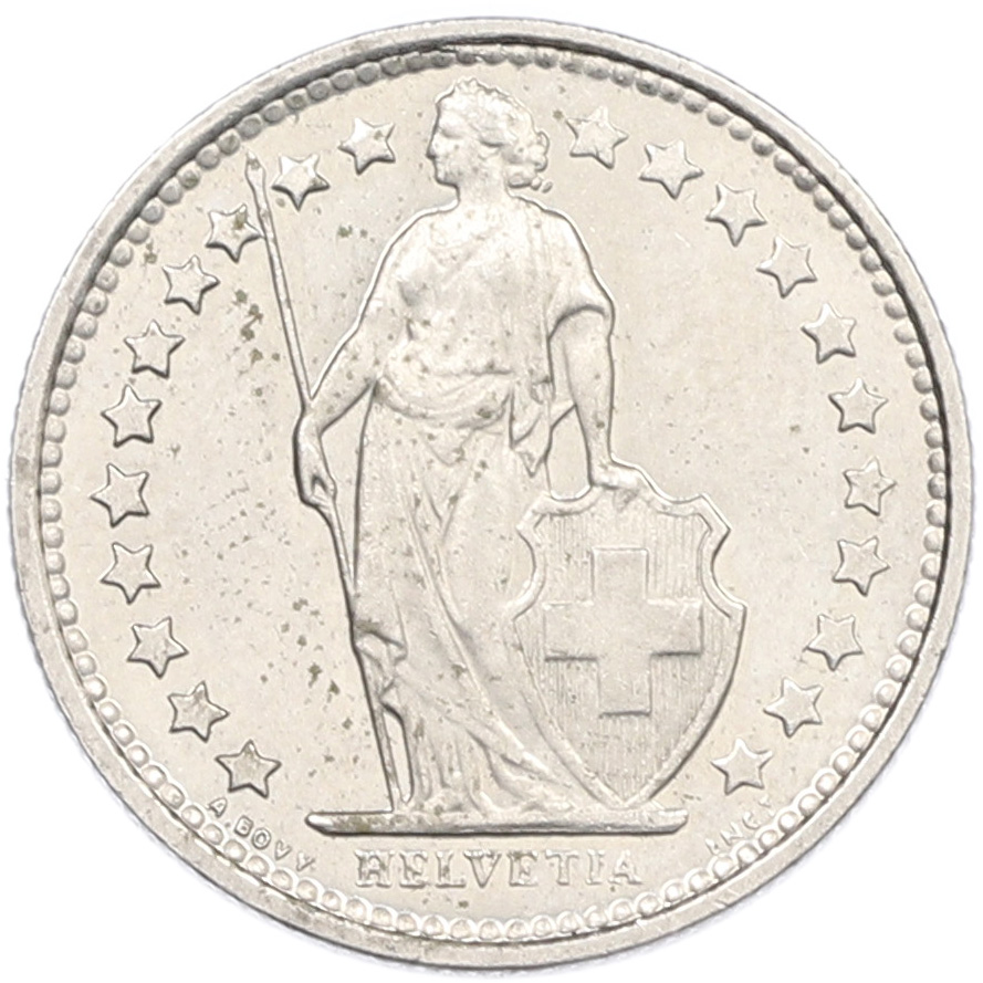 1/2 франка 1974 года Швейцария — Фото №2