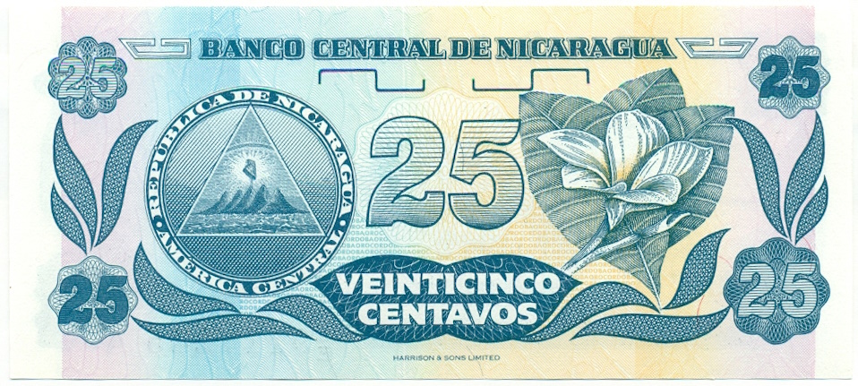 25 кордоб 1991 года Никарагуа — Фото №2