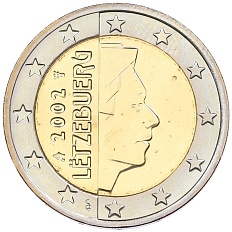 2 евро 2002 года Люксембург — Фото №1