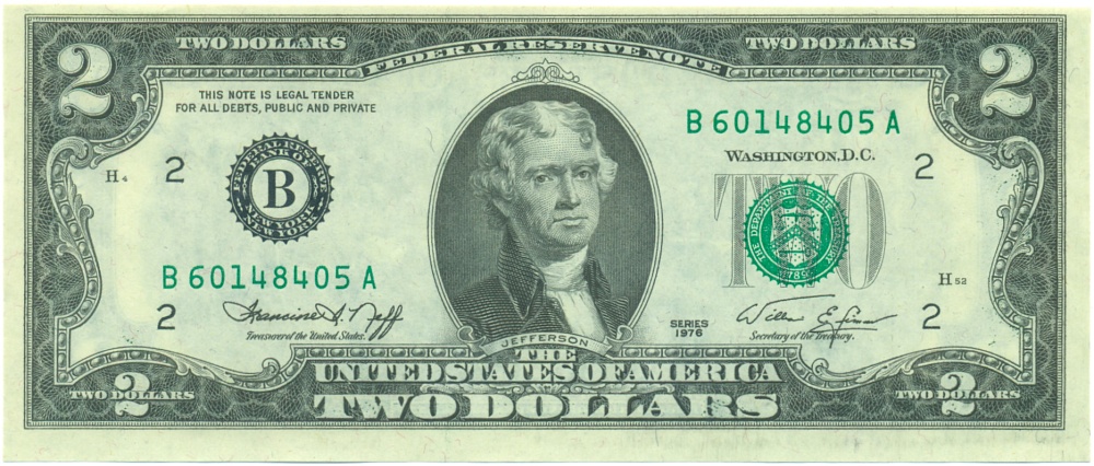 2 доллара 1976 года США — Фото №1