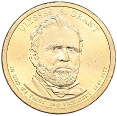 1 доллар 2011 года США (Р) «18-й президент США Улисс Грант» — Фото №1