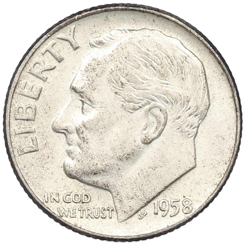 1 дайм (10 центов) 1958 года D США — Фото №1