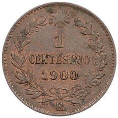 1 чентезимо 1900 года Италия — Фото №1