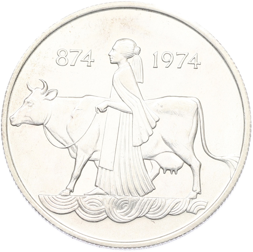 500 крон 1974 года Исландия «1100 лет первым поселенцам» — Фото №1