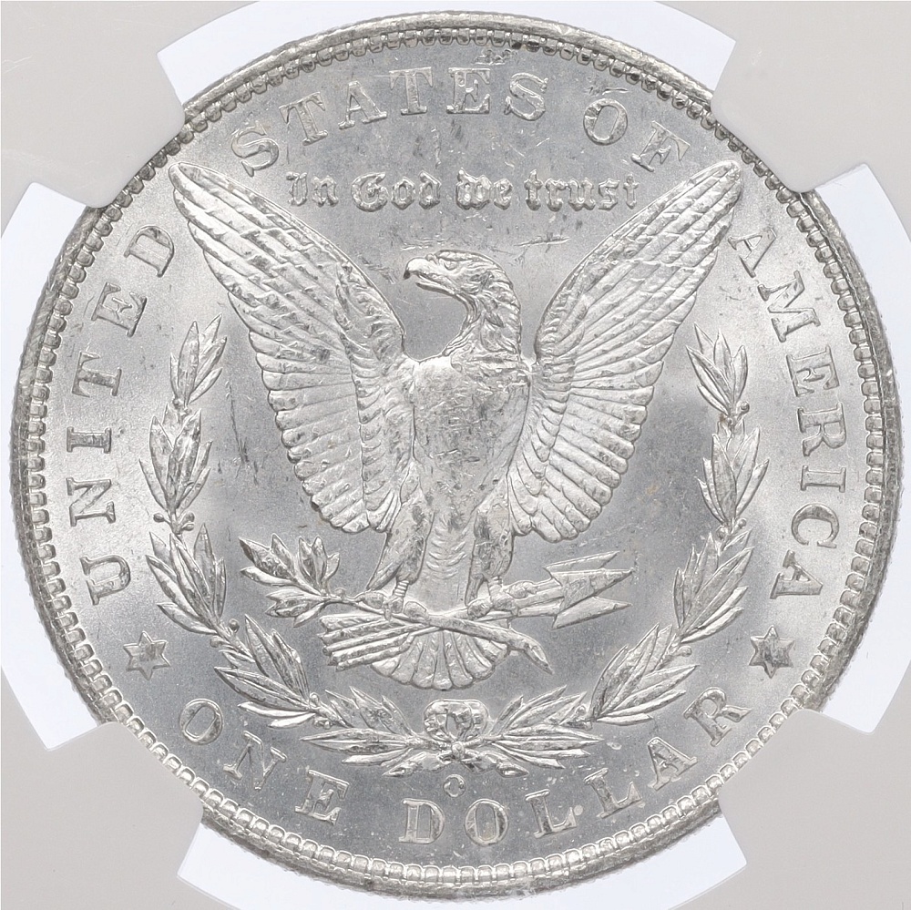 1 доллар 1904 года О США «Доллар Моргана» в слабе NGC (MS63) — Фото №2