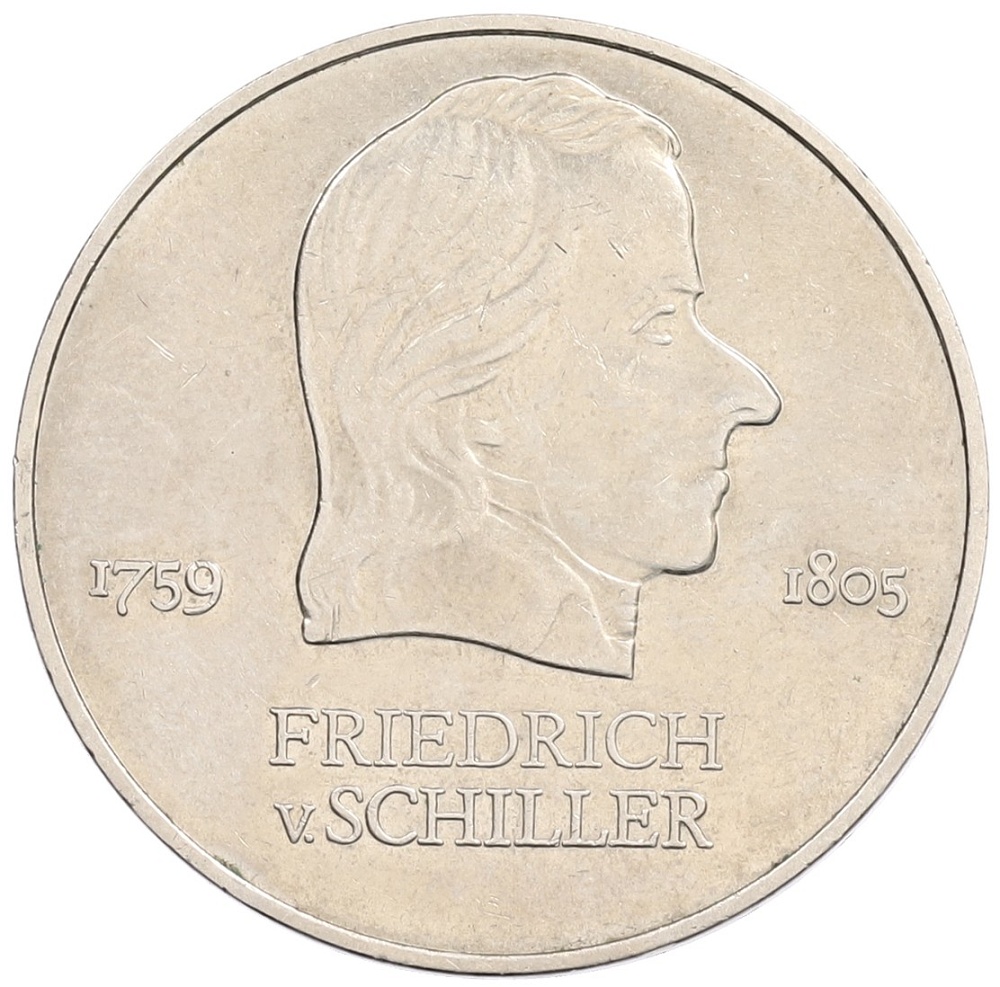 20 марок 1972 года Восточная Германия (ГДР) «Фридрих фон Шиллер» — Фото №1