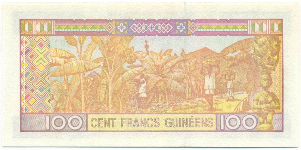 100 франков 1998 года Гвинея — Фото №2