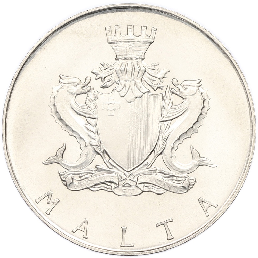 1 лира 1972 года Мальта «Мануэль Димех» — Фото №2